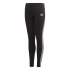 Collants longues adidas Cotton 3 Bandes Fille Noir/Blanc