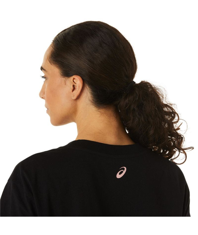 Camiseta de fitness Asics Tiger preto Mulher