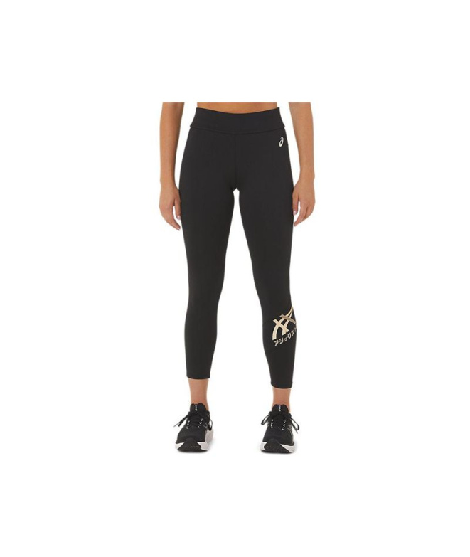 Collants de Fitness ASICS Tiger 7/8 Femme Noir
