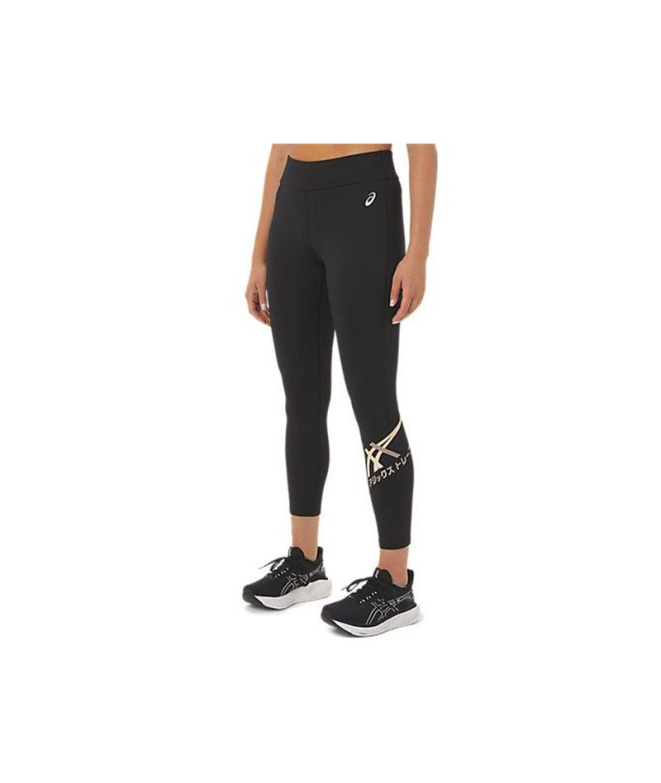 Collants de Fitness ASICS Tiger 7/8 Femme Noir