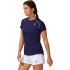 Camiseta ASICS Court Piping Mulher Blue