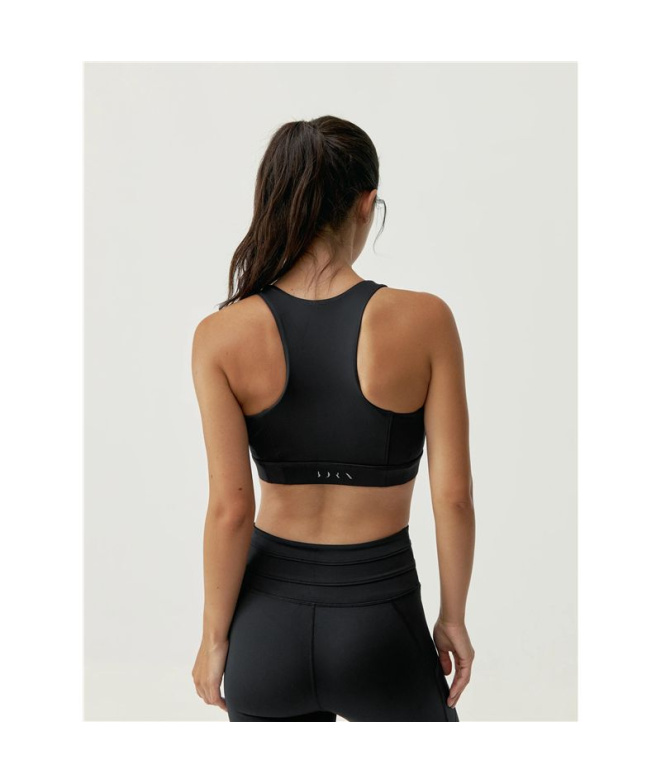 Top Born Living Yoga Agni Black Mulher