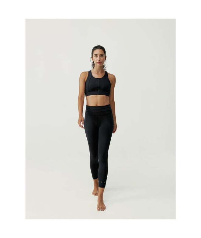 Top Born Living Yoga Agni Black Mulher