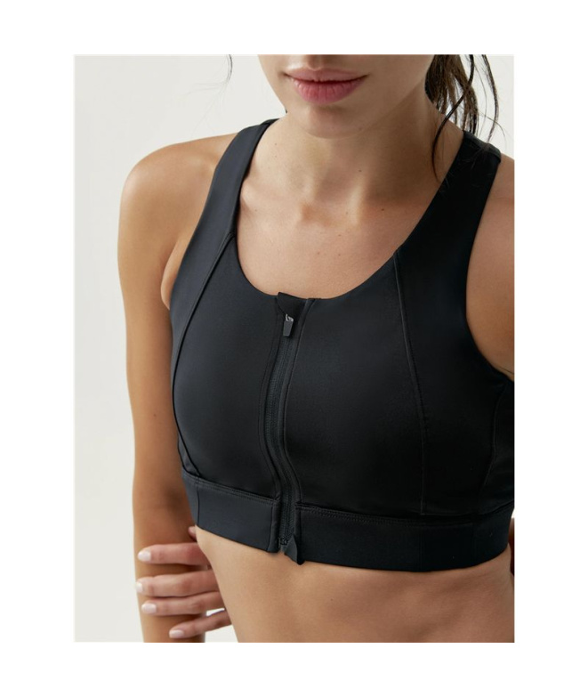 Top Born Living Yoga Agni Black Mulher