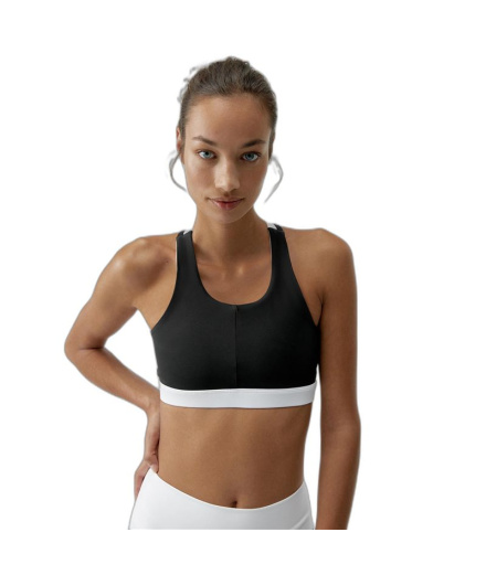 Sujetador esportivo Born Living Yoga Hanae Preto/Branco...