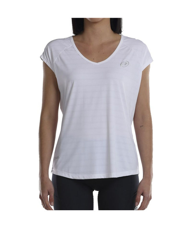 Camiseta de Pádel Bullpadel Usier Branco Mulher