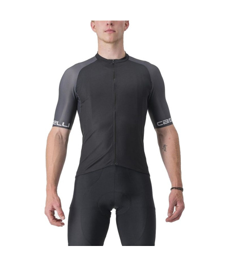 Maillot de Cyclisme Castelli Entrata Vi Neg Cl/Gr Osc/Pt...