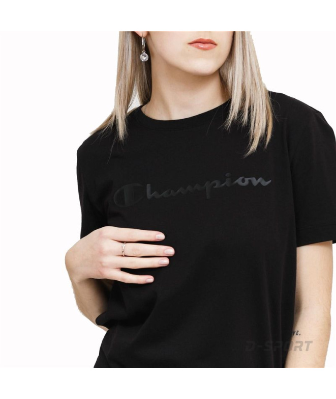 Camiseta Champion Crewneck Preto Mulher