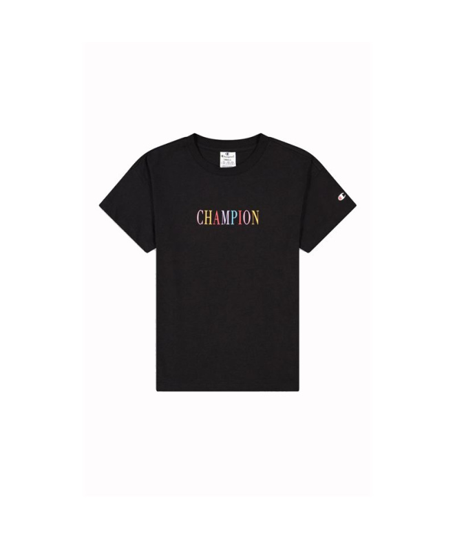Camiseta Champion Crewneck Croptop Preto Mulher