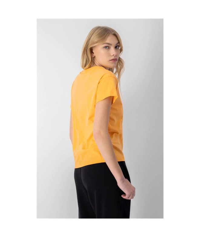 T-shirt Champion Crewneck Croptop Jaune Femme