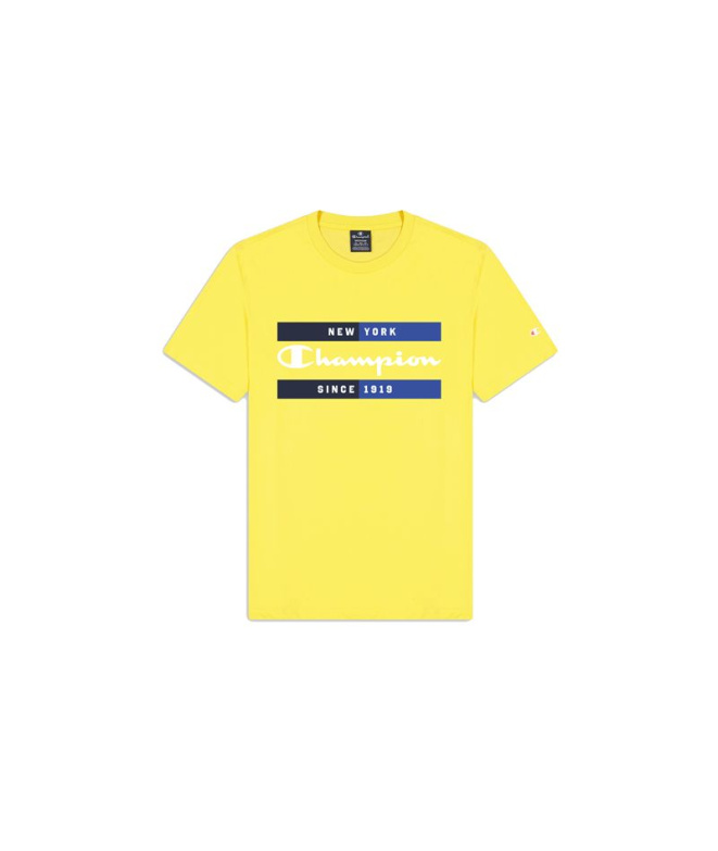 Camiseta Champion Crewneck Amarelo Homem