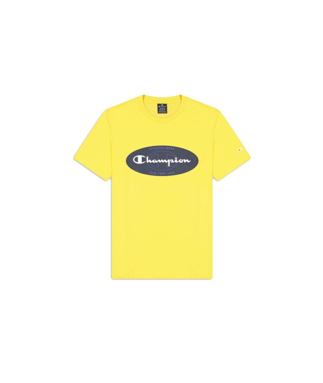 Camiseta Champion Crewneck Amarillo Hombre