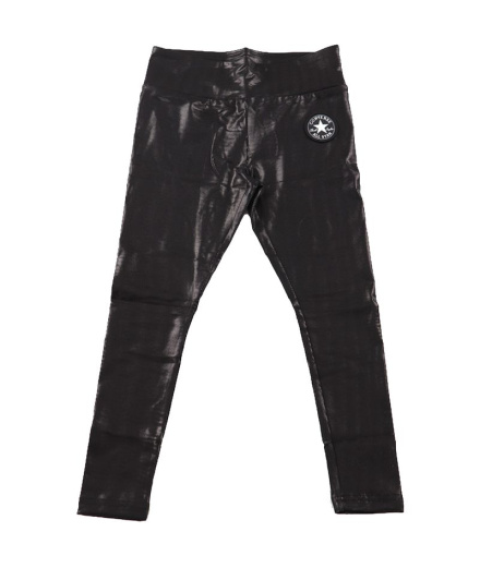Collants Converse High Rise Shine Noir Fille