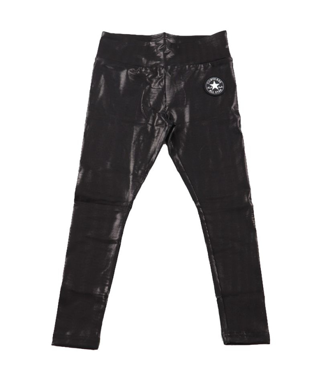 Collants Converse High Rise Shine Noir Fille