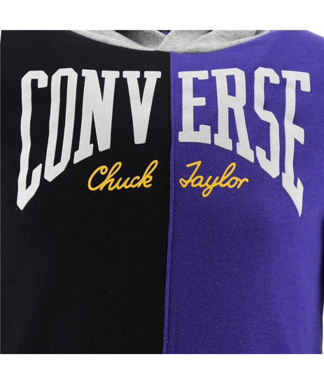 Moletom Converse Throwback Split Block Bk Menino