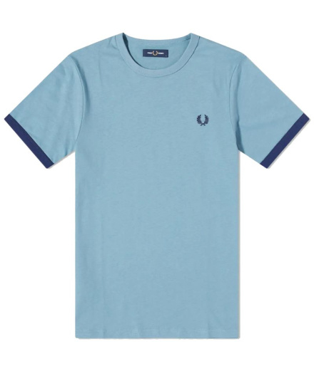 Camiseta Fred Perry Ringer azul Hombre