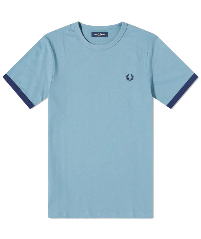 Camiseta Fred Perry Ringer azul Homem