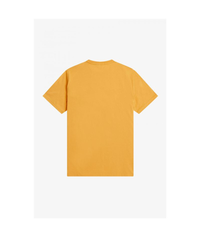 Camiseta Fred Perry Bordado amarelo Homem