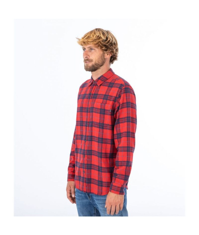 Chemise Hurley Portland Organic Rouge Homme