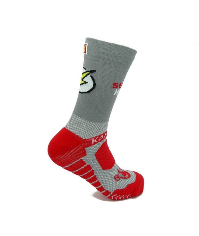 Calcetines Running Kamuabu uper Hero Gris Unisex
