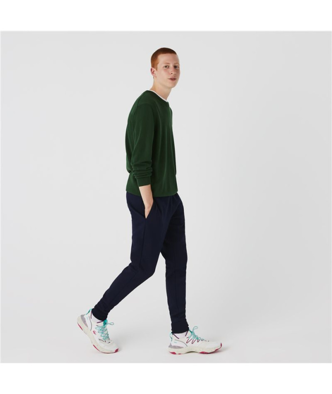Pantalons longs Lacoste Coton Éco Homme Bleu foncé