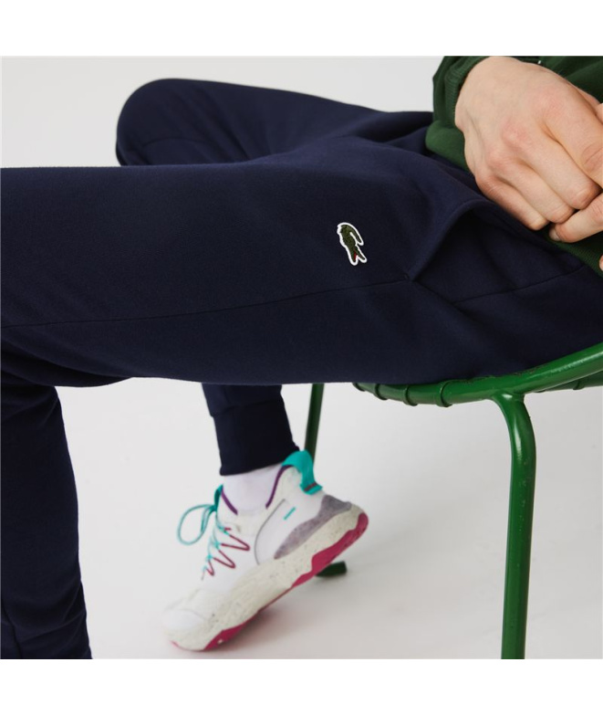 Pantalons longs Lacoste Coton Éco Homme Bleu foncé