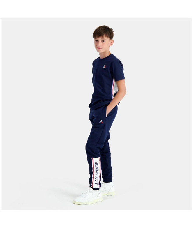 T-shirt Le Coq Sportif N°1 Tricolore Bleu Enfant