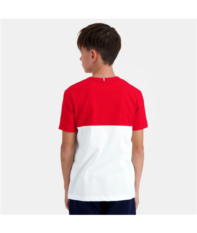 T-shirt Le Coq Sportif N°2 Tricolore Blanc Enfant