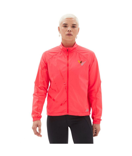 Chaqueta New Balance Printed Impact Run naranja Mujer