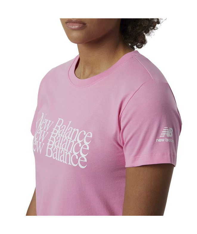 T-shirt New Balance Essentials Celebrate W Rose