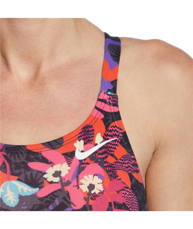 Bañador de natación Nike Fastback floral mujer