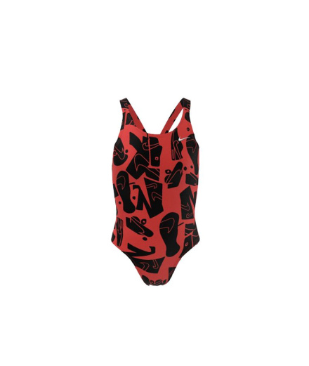Maillot de bain de natation Nike Fastback rouge Fille
