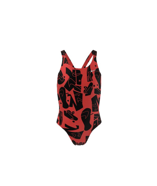 Maillot de bain de natation Nike Fastback rouge...