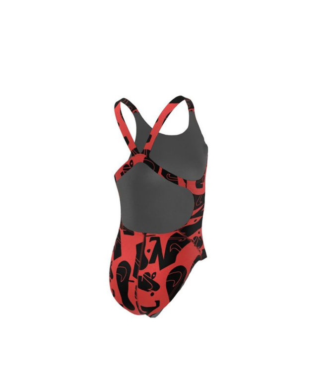 Maillot de bain de natation Nike Fastback rouge...