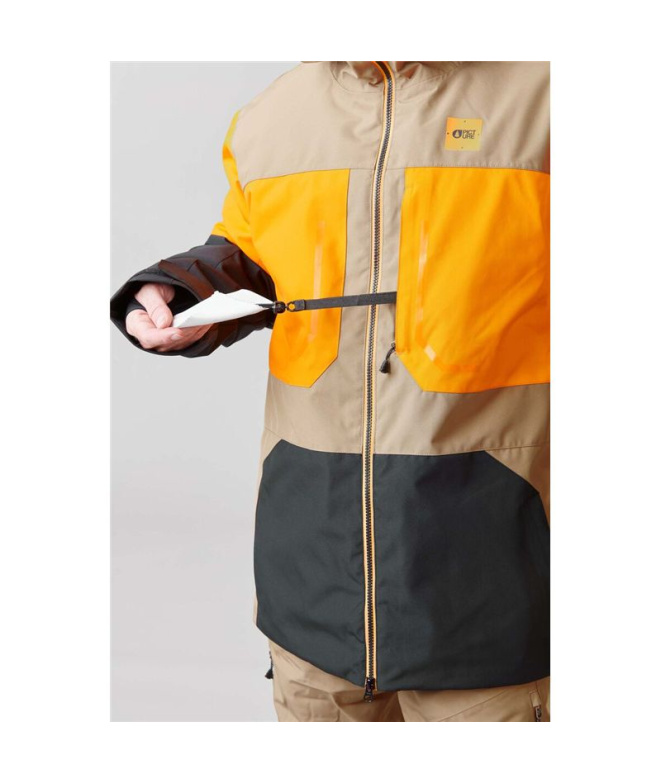 Veste marron de snowboard Picture Elfyn Homme