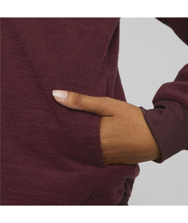 Veste de fitness Puma Fit Sherpa vin rouge Femme