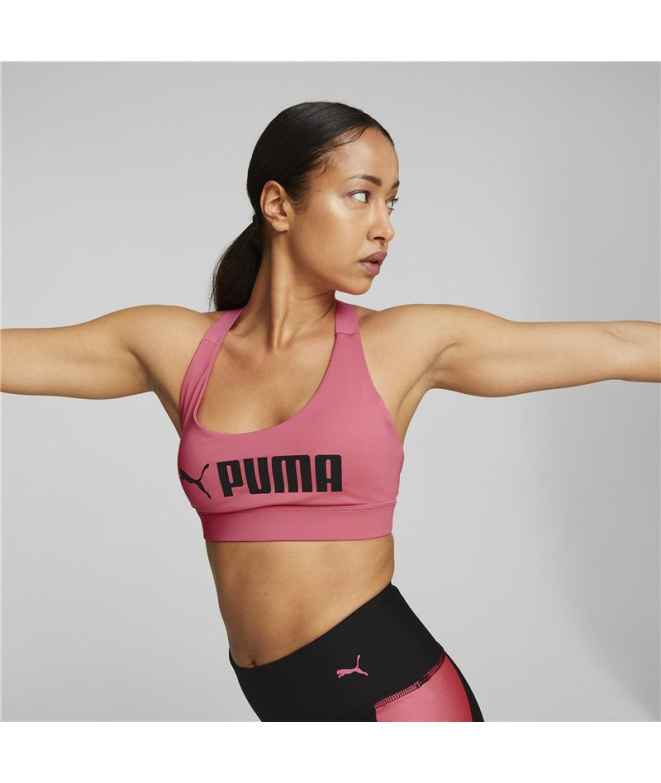 Sujetador deportivo Puma Mid Impact Fit Mujer Pink