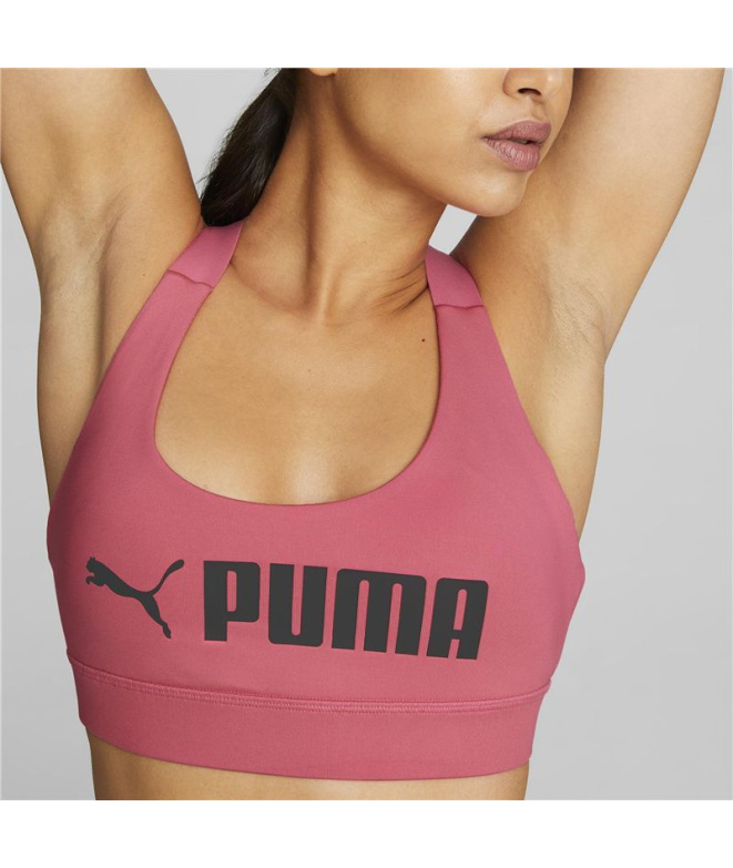 Sujetador deportivo Puma Mid Impact Fit Mujer Pink