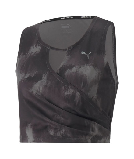 Top de fitness Puma Studio Crop Mujer Black