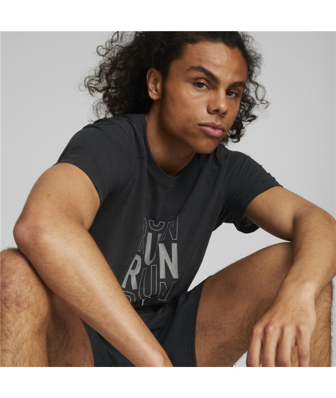 Camiseta de running Puma Performace Logo preto...