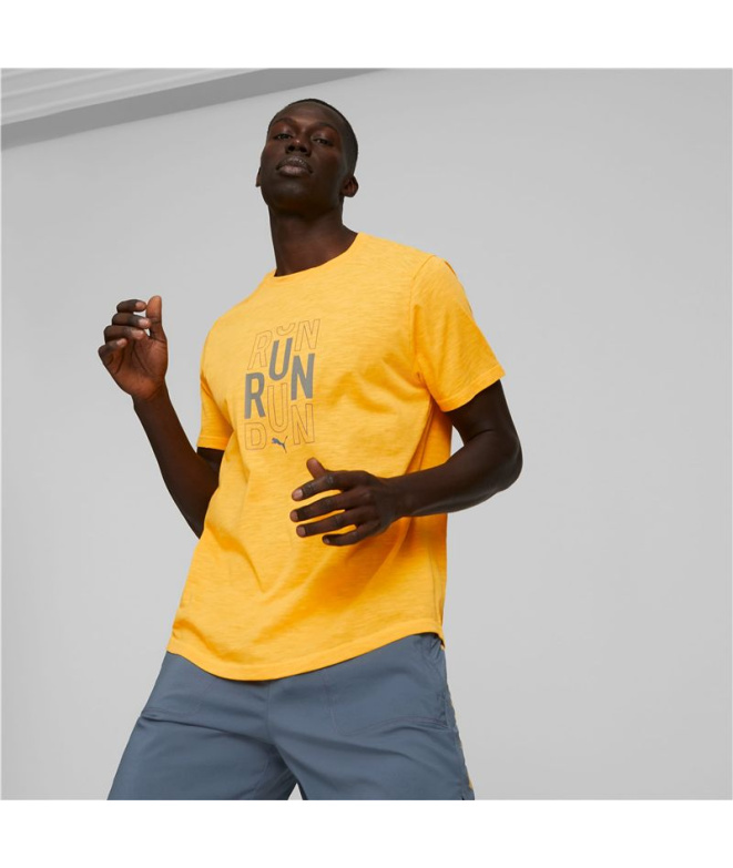 Camiseta Puma Running Homem Amarelo