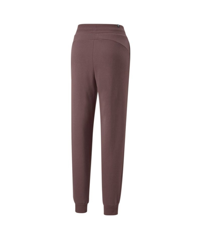 Pantalons Puma ESS+ Broderie Haute-W Femme Marron