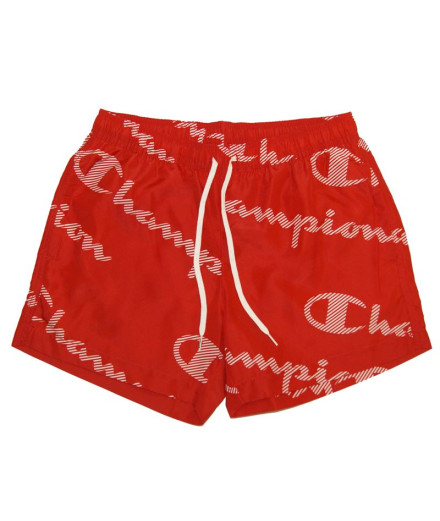 Fato de banho Champion Calções de Praia Vermelhos estampados