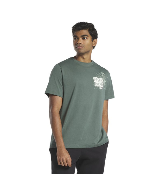 T-shirt Reebok Série Graphique verte homme