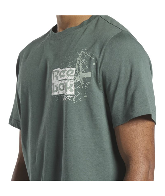 Camiseta Reebok Série Gráfica verde homem