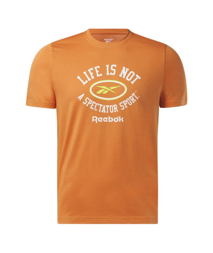 Camiseta Reebok Série Gráfica Homem Laranja