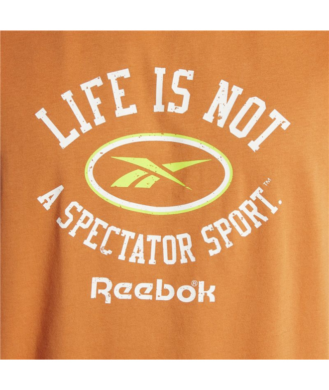 Camiseta Reebok Série Gráfica Homem Laranja