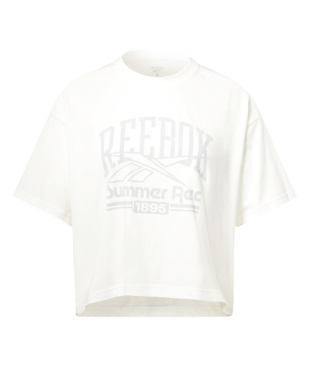 Camiseta Reebok Graphic Logo Mujer Blanco