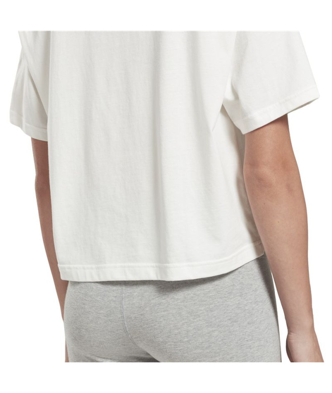 T-shirt Reebok Logo Graphique Femme Blanc