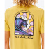 Camiseta Rip Curl Rays and Hazed Tee Homem Amarelo